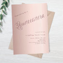 Search for rose gold quinceanera invitations Elegant