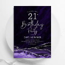 Search for purple 21st birthday invitations Elegant