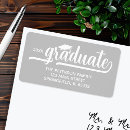 Search for silver graduation return address labels Simple