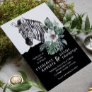 Search for zebra wedding invitations Watercolor