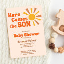 Search for retro baby boy shower invitations Orange
