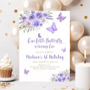 Search for purple floral birthday invitations Purple and gold