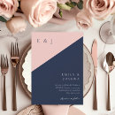 Search for blush and navy blue invitations Minimalist