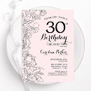 Search for blush pink 30th birthday invitations Trendy