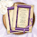 Search for vintage scroll invitations Gold