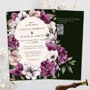 Search for burgundy and green wedding invitations Qr code