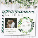 Search for botanical calendar save the dates Watercolor
