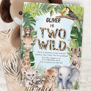 Search for two wild boy birthday invitations Zoo