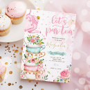 Search for par tea invitations Girly tea party