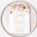 Search for nature baby shower invitations Baby in bloom