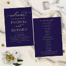 Search for navy and gold wedding programs Calligraphy