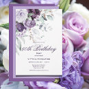 Search for floral 60th birthday invitations Purple