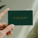 Search for emerald green business cards Minimalist