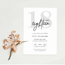 Search for black 18th birthday invitations Modern