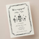 Search for whimsical engagement party invitations Quirky