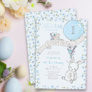 Search for spring 1st birthday invitations Blue
