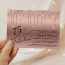 Search for rose 75th birthday invitations Modern