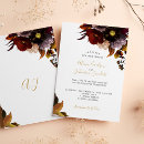 Search for burgundy fall wedding invitations Botanical