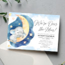 Search for moon baby boy shower invitations We're over the moon