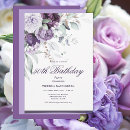 Search for floral 50th birthday invitations Purple