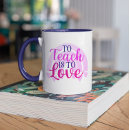 Search for live love teach mugs Typography