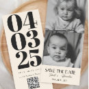 Search for no kids wedding save the dates Black and white