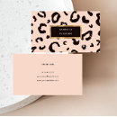 Search for exotic animal business cards Cheetah