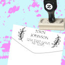 Search for floral rubber stamps Simple typography