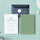 Search for green and white graduation invitations Elegant