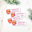Search for pink hibiscus return address labels Summer