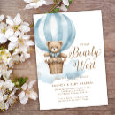 Search for hot air balloon baby boy shower invitations Neutral