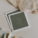 Search for dark olive green napkins Bride