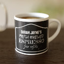 Search for black and white chalkboard mugs For her