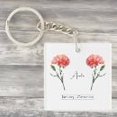 Search for january key rings Birth month flower
