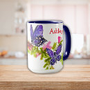 Search for purple butterfly mugs Watercolor