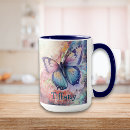 Search for colorful butterfly mugs Blue
