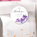 Search for purple orchid wedding stickers Thank you