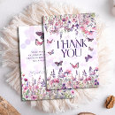 Search for purple butterfly thank you cards Watercolor
