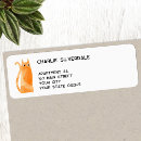 Search for orange cat return address labels Kitty