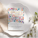 Search for wild flower dinner invitations Boho chic