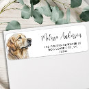 Search for golden retrievers return address labels Pet