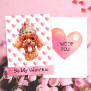 Search for poodle valentines day cards I woof you