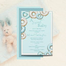 Search for blue doughnut baby shower invitations Modern