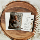 Search for butterfly christening invitations Gold cross