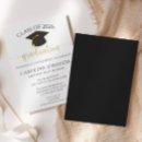 Search for class party invitations Black and gold