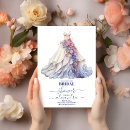 Search for dress bridal shower invitations Botanical foliage modern romantic