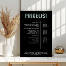 Search for price list posters Professional