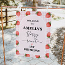 Search for berry first birthday party signs Modern