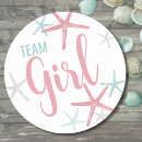 Search for gender reveal party stickers Pink and blue