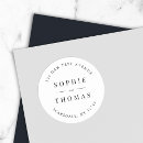 Search for black and white wedding stickers Return address